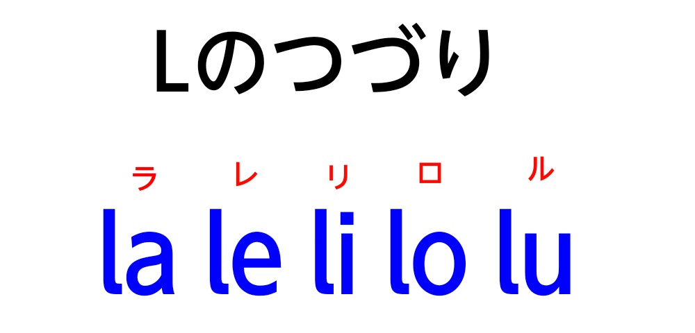 「Lのつづり」の図